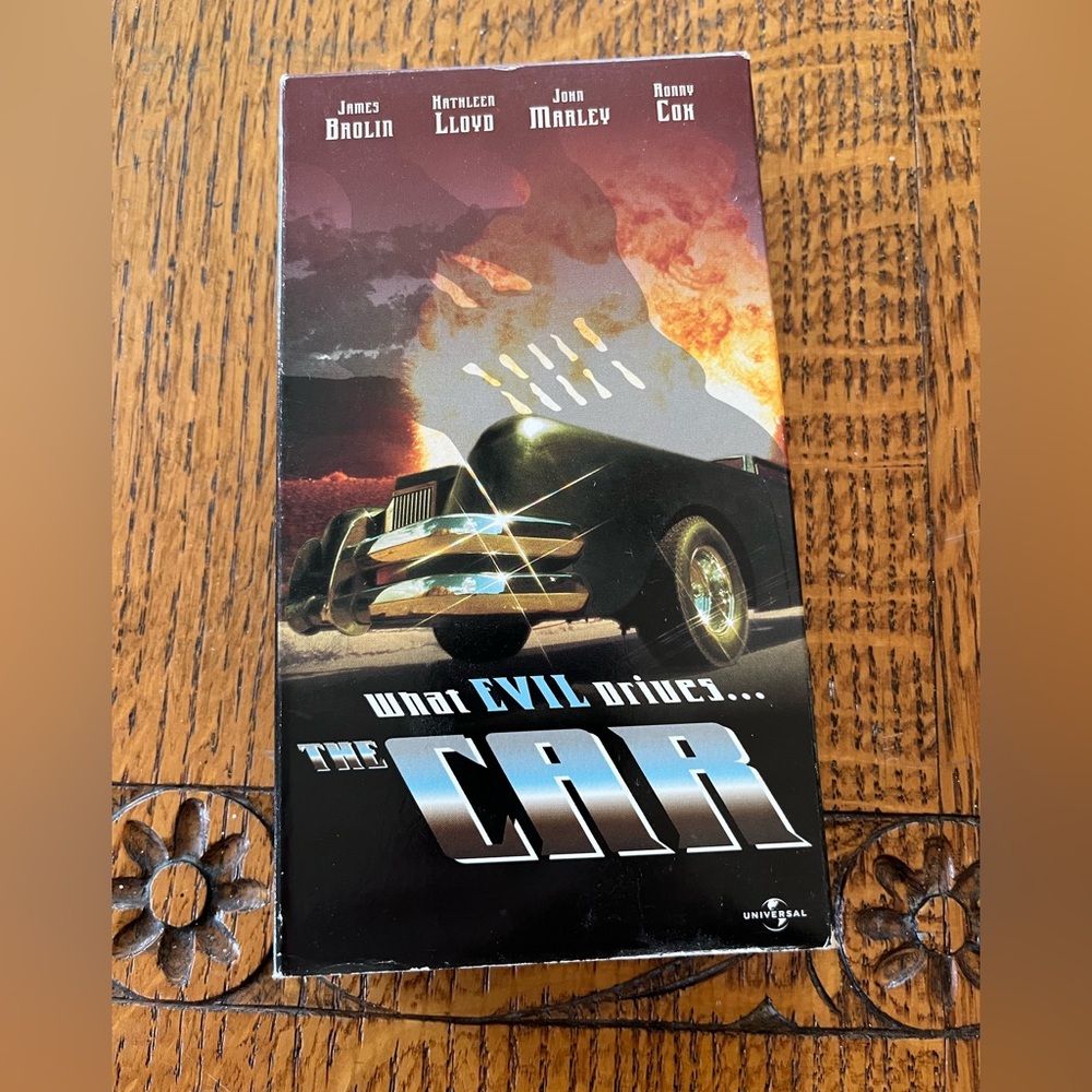 Vintage 1999 horror movie The Car vhs tape. Starring James Brolin